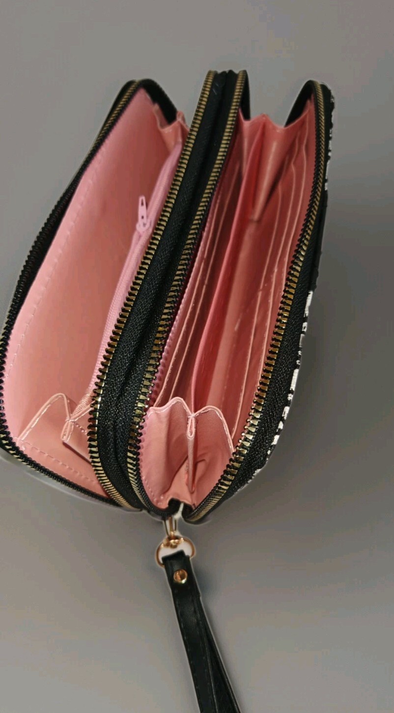 Ladies Girls Womens Wristlet Pouch Zip Long Coin Purse Ladies Wallet Card  - £8.86 GBP