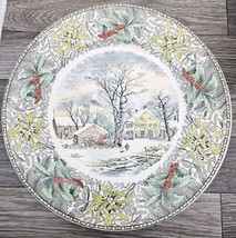 ADAMS England A COLD MORNING Currier Ives DINNER PLATE Winter IN THE COU... - $1,223.76 MXN
