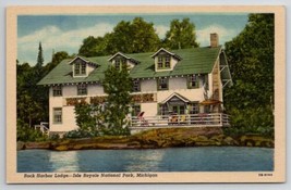 Rock Harbor Lodge Isle Royale National Park Michigan MI Postcard C50 - £7.47 GBP