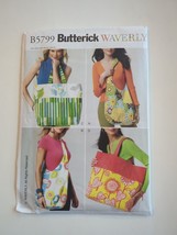 Butterick Sewing Pattern 5799 Waverly Market Bags Purse Shoulder Bag Tote UNCUT - £9.86 GBP