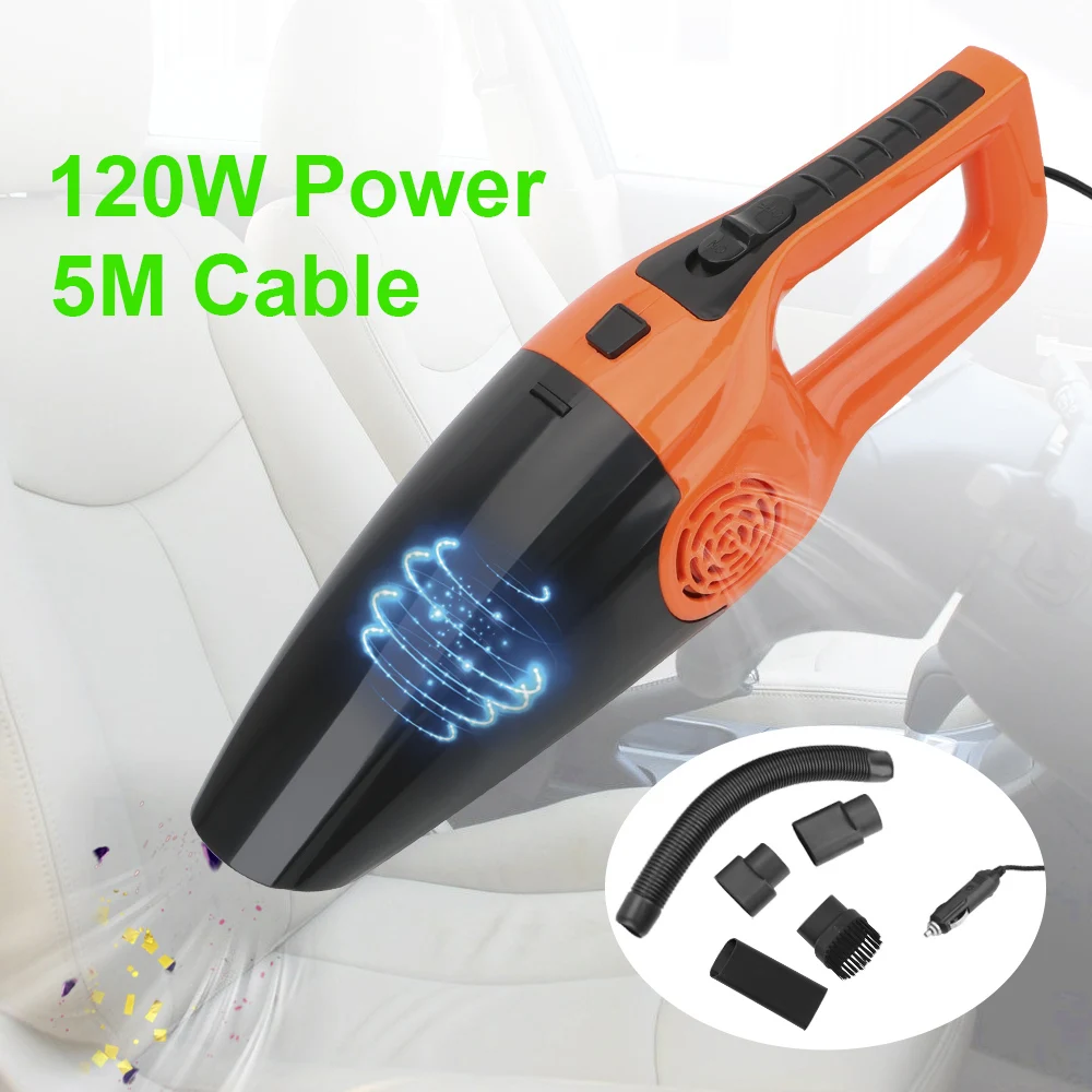 Portable Car Vacuum Cleaner High Suction 12V 120W Wet And Dry dual-use Vacuum - £13.21 GBP+