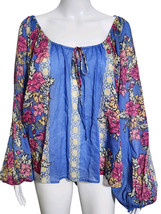 NEW Free People Elena Floral Printed Off Shoulder Tunic Top S Blouse Shi... - $29.95