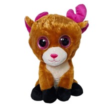 Kellytoy Christmas Brown Pink Reindeer Winter Plush Stuffed Animal 2014 11&quot; - $25.53