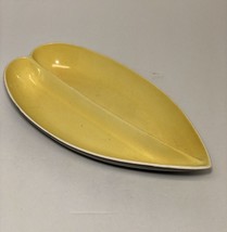 Royal Winton England MCM Mid century divided Candy Nut Bowl Yellow Brown Retro - £26.47 GBP
