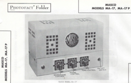 1947 Masco MA-17 P Amplifier Tube Amp Photofact Service Schematic Repair... - $12.86