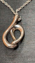 Tiffany &amp; Co. Sterling Silver Elsa Peretti Open Wave Pendant Necklace 16... - £99.99 GBP