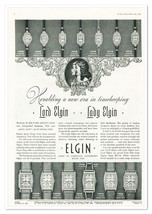 Print Ad Lord &amp; Lady Elgin Watch A New Era Vintage 1937 Full-Page Advertisement - £9.83 GBP