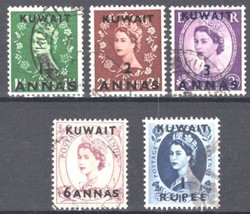 ZAYIX - Kuwait 103//112 Used Overprints on Great Britain Elizabeth II 103022S53 - £1.19 GBP
