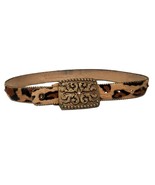 RARE - Leatherock genuine leather up to 32 - cheetah leopard animal ambe... - $622.59 MXN