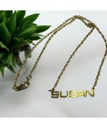 Susan Women&#39;s Necklace on Gold Color 14” Alloy Chain - $6.92