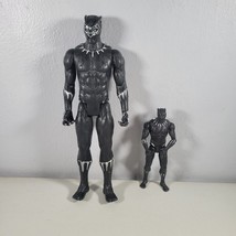 Black Panther Action Figure Lot 12 Inches and 6 Inches Bendable Marvel - $17.87