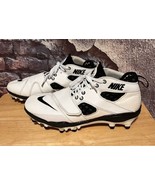 Nike Huarache Lacrosse Lacrosse Cleat Shoes Mens Size 10 White Black - £44.79 GBP