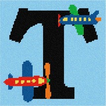 Pepita Needlepoint kit: Letter T Airplane, 7&quot; x 7&quot; - £39.38 GBP+