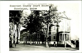 Vtg Postcard 1920s RPPC Skowhegan Maine ME Somerset County Court House UNP - £12.77 GBP