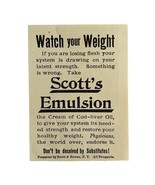 Scott&#39;s Emulsion Weight Medicine 1894 Advertisement Victorian Medical AD... - €17,14 EUR