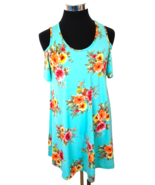 Lexington Ave Dress Juniors Size Large Multicolor Floral Casual Cold Sho... - £17.39 GBP