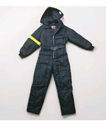 Vtg Snowmobile Suit JC Penny Teen 16 Black Zip Up Hooded W Pockets Full ... - €30,30 EUR