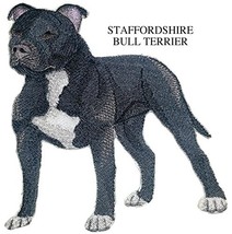 Amazing Custom Dog Portraits[Staffordshire Bull Terrier] Embroidered Iron On/Sew - £10.27 GBP