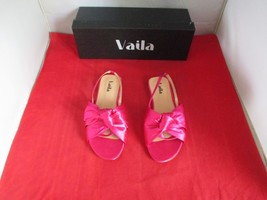 VAILA SHOES Lila Puffy Knot Crisscross Slingback Flat Sandals US Size 10  - #979 - £23.32 GBP