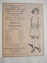 1923 Ad Children&#39;s Undermuslins Richmond Underwear Co., Brandon and Rich... - $7.99
