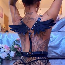Festival Costume Angel Wings | Rave Accessories Women | Black Angel - £15.58 GBP+