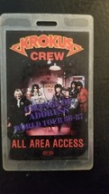 KROKUS - ROSEMONT, ILL VINTAGE ORIGINAL 86 - 87 TOUR LAMINATE BACKSTAGE ... - $43.00