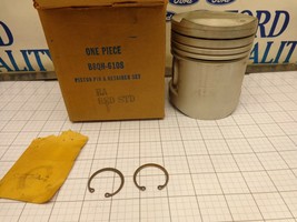FORD OEM NOS B8QH-6108 BA Piston and Wrist Pin RED STD Clips have some rust - $97.70