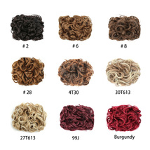 Fluffy Buns Hairpieces Chignon Curly Updo Sunthetic Wigs for Women Color #28 - £10.38 GBP