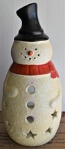 Very Cute Tall Lighted Snowman Decor - £11.05 GBP