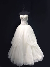 Rosyfancy Allover Lace Strapless Bodice Pickup Skirt Wedding Bridal Ball... - $345.00