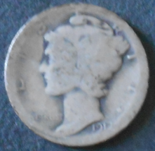 1917-S Mercury Silver Dime. - £2.63 GBP