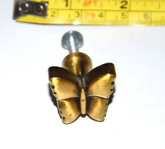 gold butterfly knob handle cabinet pull - £3.10 GBP