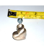 brushed nickle heart knob handle cabinet pull - £2.35 GBP