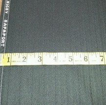 120'S italian wool suit fabric Black Satin Stripes  By The Yard - $12.13