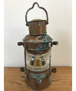 Vtg Antique Ship Anchor Brass Copper Metal Maritime Nautical Lamp Lanter... - £158.97 GBP