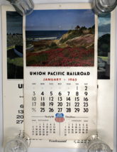 Lot of 2 Vintage Union Pacific Continental Railroad Hanging Calendars 19... - $31.50