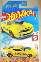 2021 Hot Wheels #149 Mattel Games-Pictionary 5/5 &#39;10 PRO STOCK CAMARO Yellow - £5.72 GBP