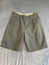 Arizona Mens Shorts Size 32 X 10  Army Green Casual Pleated Front Summer... - £6.08 GBP