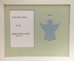 Wall Mount Religious Christian Boy Childrens Photo Frame 8x10 Blue Angel with 4x - £20.38 GBP