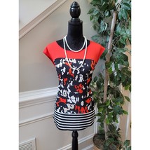 Calvin Klein Blouse Women&#39;s Size Medium Multicolor Crew Neck Sleeveless  - $24.75