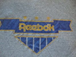 Vintage 80&#39;s Reebok Soft Gray 50/50 running track gym T Shirt M - £44.86 GBP
