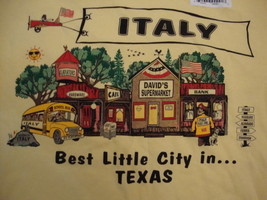 ITALY Texas Tourist Vacation yellow NEW T shirt M - $11.34