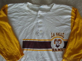 Vintage La Salle Rams Raglan Sleeve Champion Brand T Shirt L - $24.69