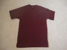 Vintage Stussy BLANK Burgandy Red skateboard T Shirt M - £76.82 GBP