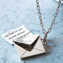 Smithsonian Silver Love Letter Necklace My Heart is Ever at Your Service $190Ret - £79.92 GBP