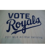 NEW MLB Kansas City Royals 2011 All Star KC Baseball White T shirt XL - £11.63 GBP