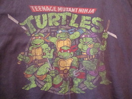 Teenage Mutant Ninja Turtles Navy Blue Cartoon Distressed T Shirt 2XL - £11.86 GBP