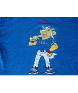 MLB  TEXAS RANGERS BASEBALL Captain Mascot Adidas T Shirt YOUTH L - £11.61 GBP