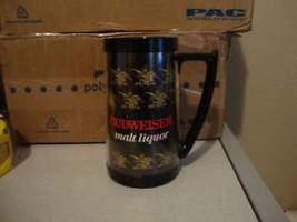 VTG BUDWEISER Malt Liquor Beer mug thermos cup glass - £15.59 GBP