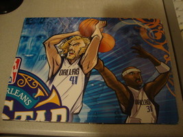 NBA DALLAS MAVERICKS Jason Terry Dirk Nowitzki caricature cartoon poster banner - £7.69 GBP